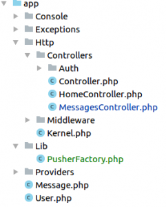 implementing a chat app with laravel and pusher