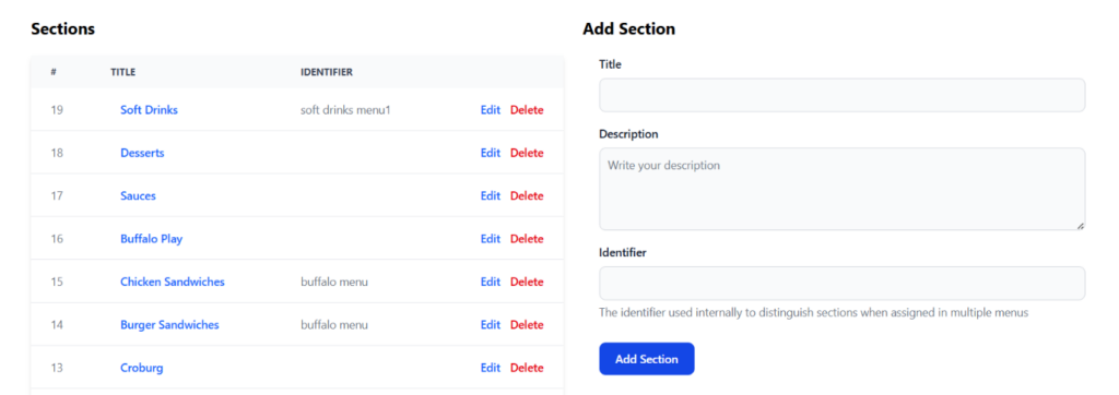 sections